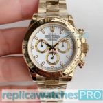 Swiss Replica Rolex Daytona White Dial Chronagraph Automatic Watch 40 mm